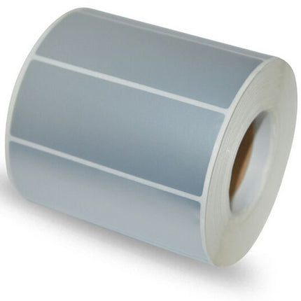Mat Zilveren labels - 70x30mm - 2400/rol - kern 25mm