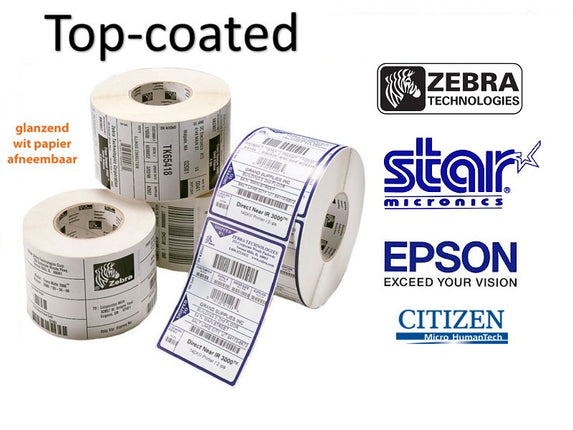 Premium topcoated Direct thermische labels (verwijderbaar)