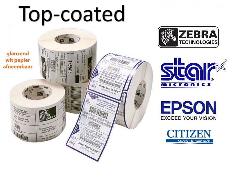 Premium topcoated Direct thermische labels (verwijderbaar)