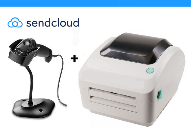 Kies hier het aantal verzendlabels / EL-1190 Labelprinter met USB+Netwerk - € 140,- / Zebra DS2208 met USB kabel en standaard - € 105,-