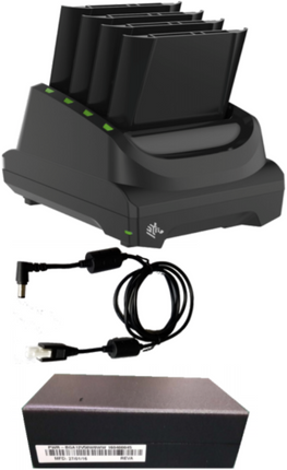 Zebra batterij oplaadstation voor de TC5x 4 slots (inc. voeding en kabel)