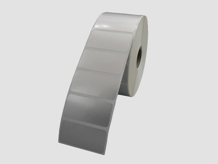 Zebra Compatible Zebra Etiketten, Kunststof, 51mm x 25mm, Permanent, Kern 25mm, Zilver, rol à 2.580 stuks