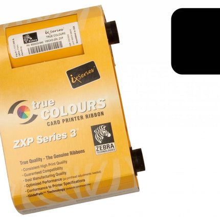 Zebra True Colours 800033-801 Ribbon Cartridge - zwart - Dye Sublimation, Thermal Transfer - 1000 Card