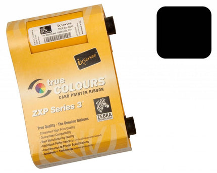 Zebra True Colours 800033-801 Ribbon Cartridge - zwart - Dye Sublimation, Thermal Transfer - 1000 Card
